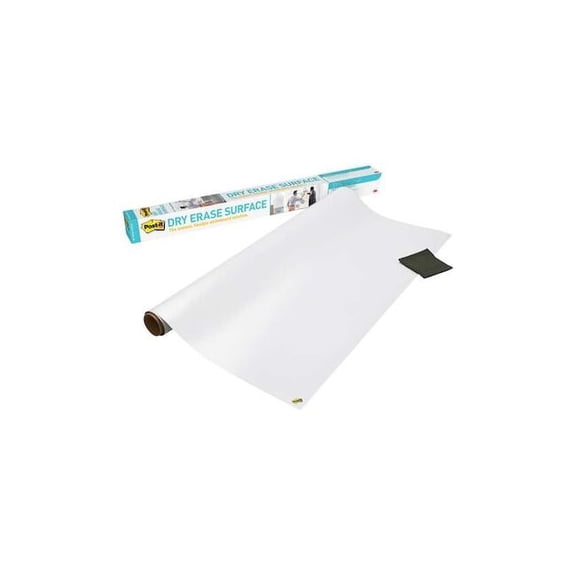 Post-it Self-Stick Instant Dry Erase Film Surface, 4 x 3-Ft, 12 Sq Ft.