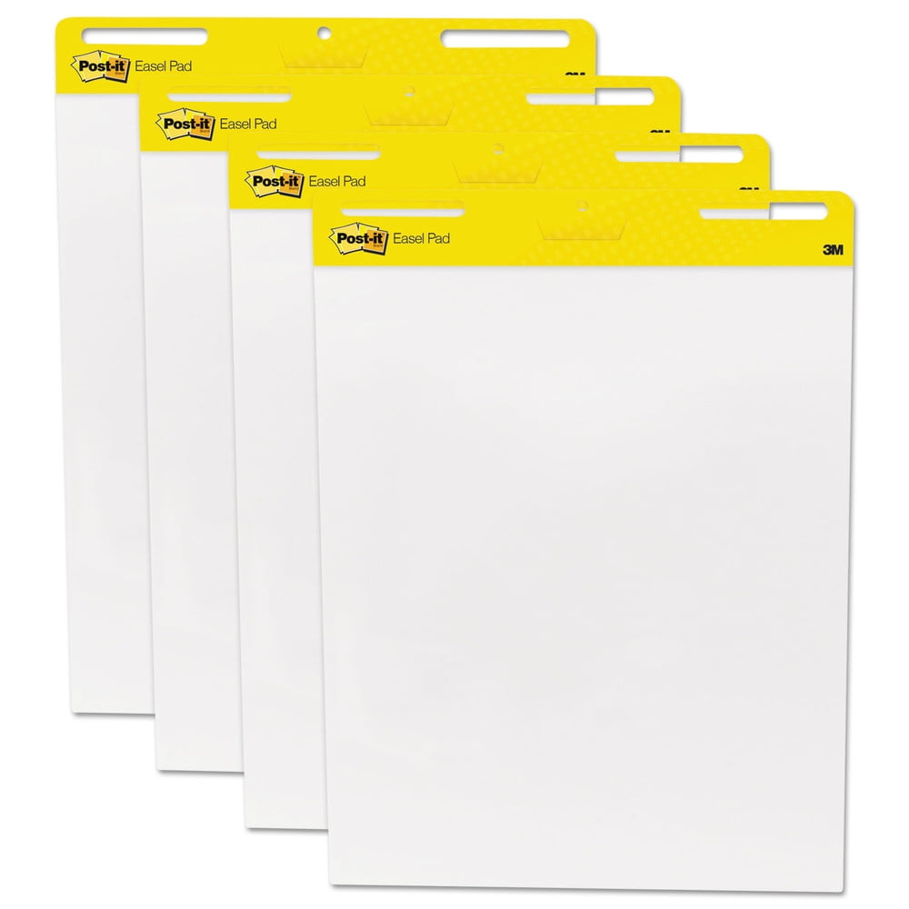 3M 563R Post it Self Stick Tabletop Easel Pad, White, Unruled - 20 sheets