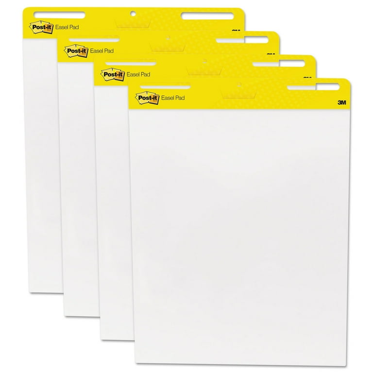  Post-it Super Sticky Easel Pad, 25 in x 30 in, White, 30 Sheets/ Pad, 4 Pads/Pack, Great for Virtual Teachers and Students (559 VAD 4PK) :  Office Products