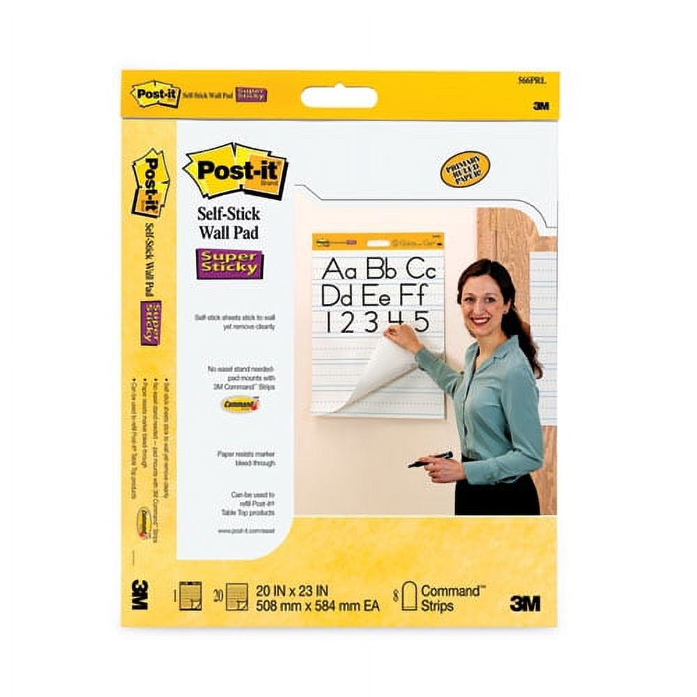Postit Easel Pads Super Sticky SelfStick Wall Pad, Manuscript Format