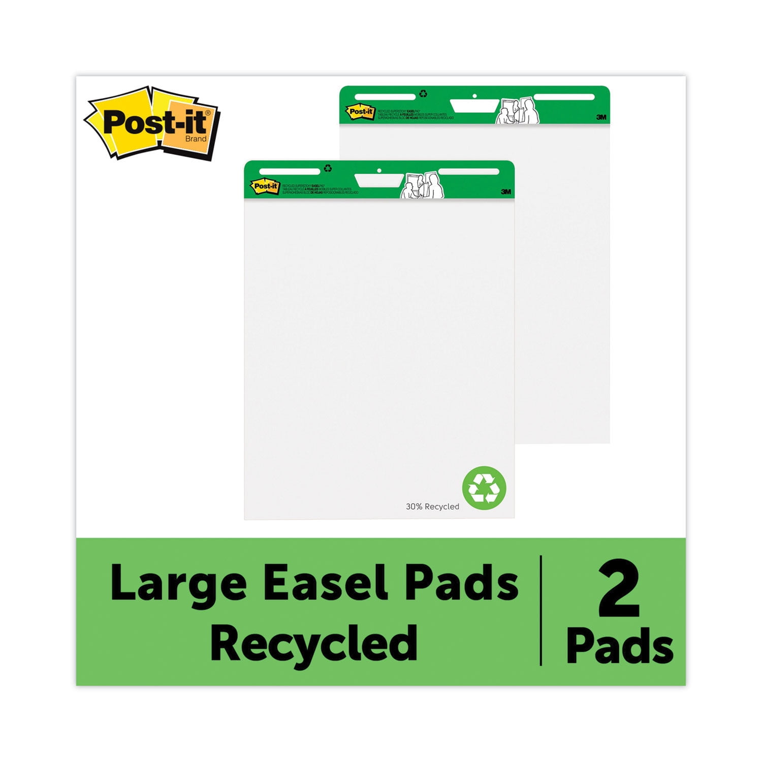 White Self-Adhesive Repositionable Flip Chart Pad, 25 x 30 Inches