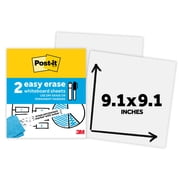 Post-it Easy Erase Permanent Marker Whiteboard Surface, 9.1 in x 9.1 in, 1 Board