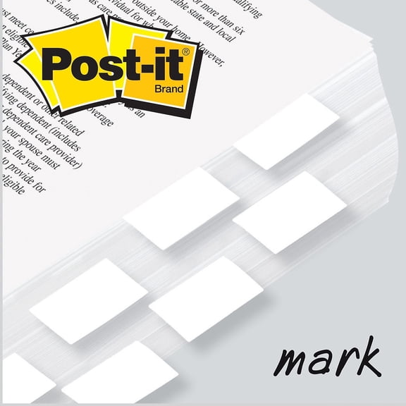Post-it Flag 1 x 1-3/4 2-Pack White 680WE2CT