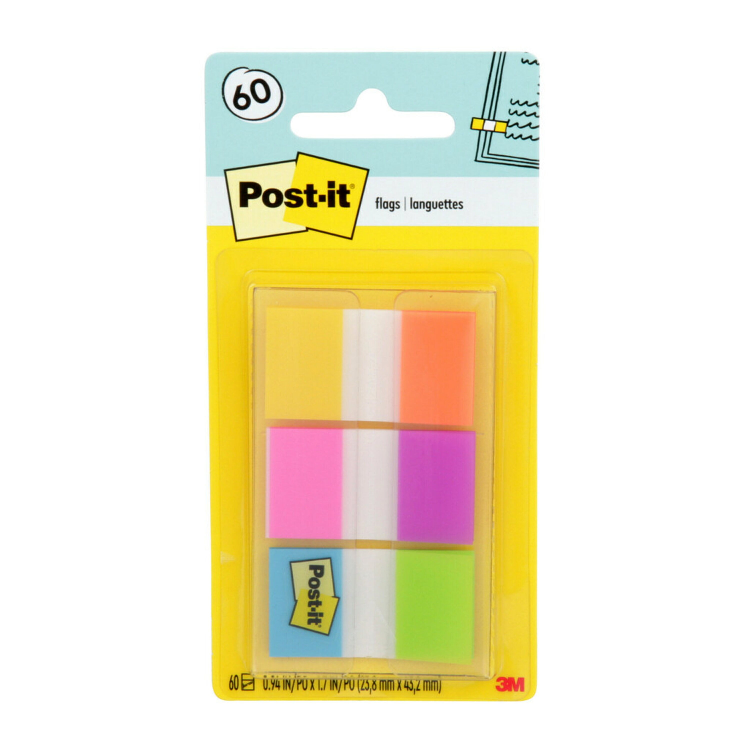 Post-it Pads in Supernova Neon Collection Colors, 2 x 2, 90