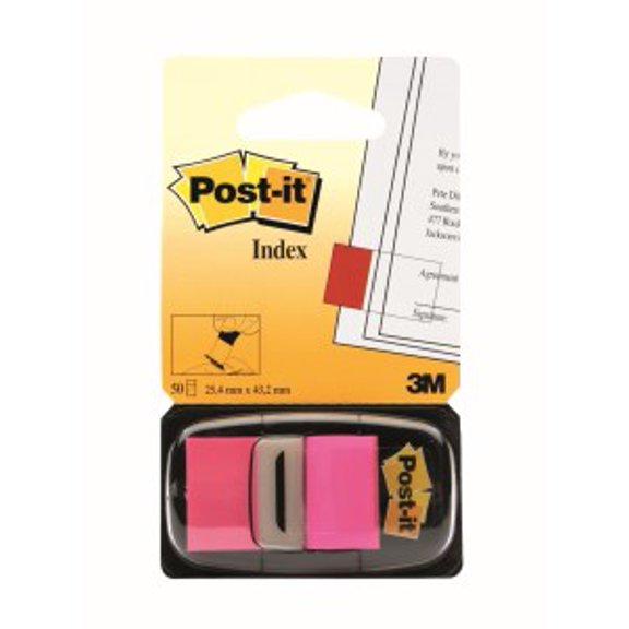 Post-it Flags 680-21 (36) 1 in. x 1.7 in. (25,4 mm x 43,2 mm) Bright Pink