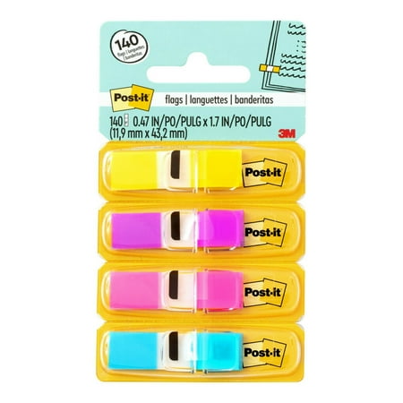 Post-it Flags, Assorted Colors, 140 Flags