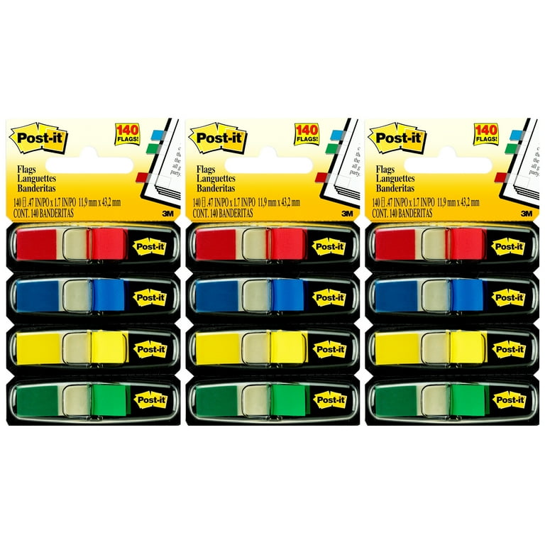 Page Flags in Portable Dispenser, Assorted Primary, 160 Flags/Dispenser
