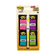 Post-it Flags Value Pack With Highlighter, Bright Colors, 200 Count, 50 Flags/Dispenser, 4 Dispensers/PK