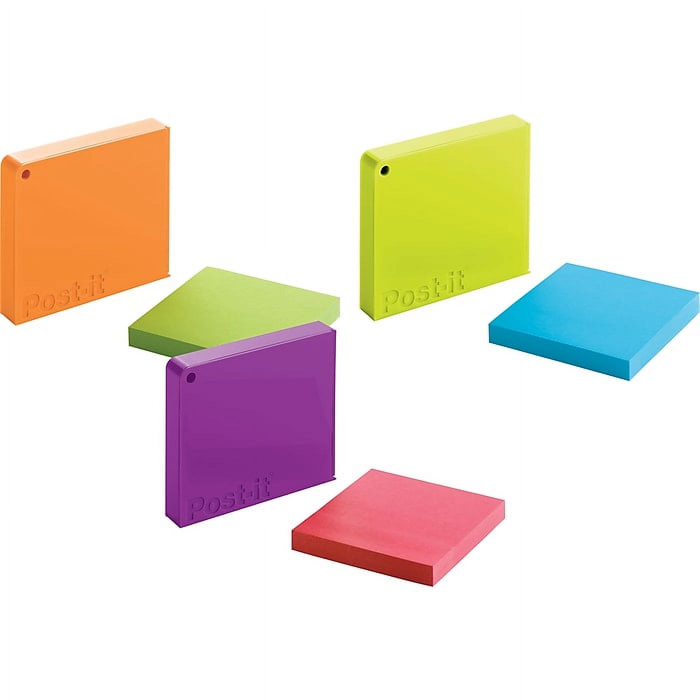 Postit® Flat Note Holder, 3" x 3", Assorted Colors (NH3302B)
