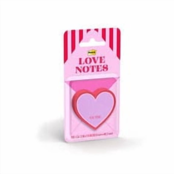 Post-it Heart Note SVAL26-HN-5, 2 x 1.9in (50.8 x 48.2mm), Purple-Red, 100 sheet 100% PEFC, SGSCH-PEFC-COC-110078 (Case of 24) SKU 7100402379