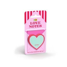 Post-it Heart Note SVAL26-HN-8, 2 x 1.9in (50.8 x 48.2mm), Green-Red, 100 sheet 100% PEFC, SGSCH-PEFC-COC-110078 (Case of 24) SKU 7100401272