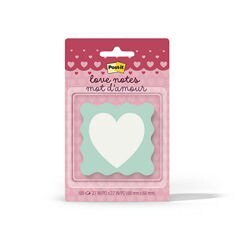 Post-it Love Note Scalloped Heart SVAL27-LNS-5, 2.7 in x 2.7 in, 100 sheets, Case of 24 Pads