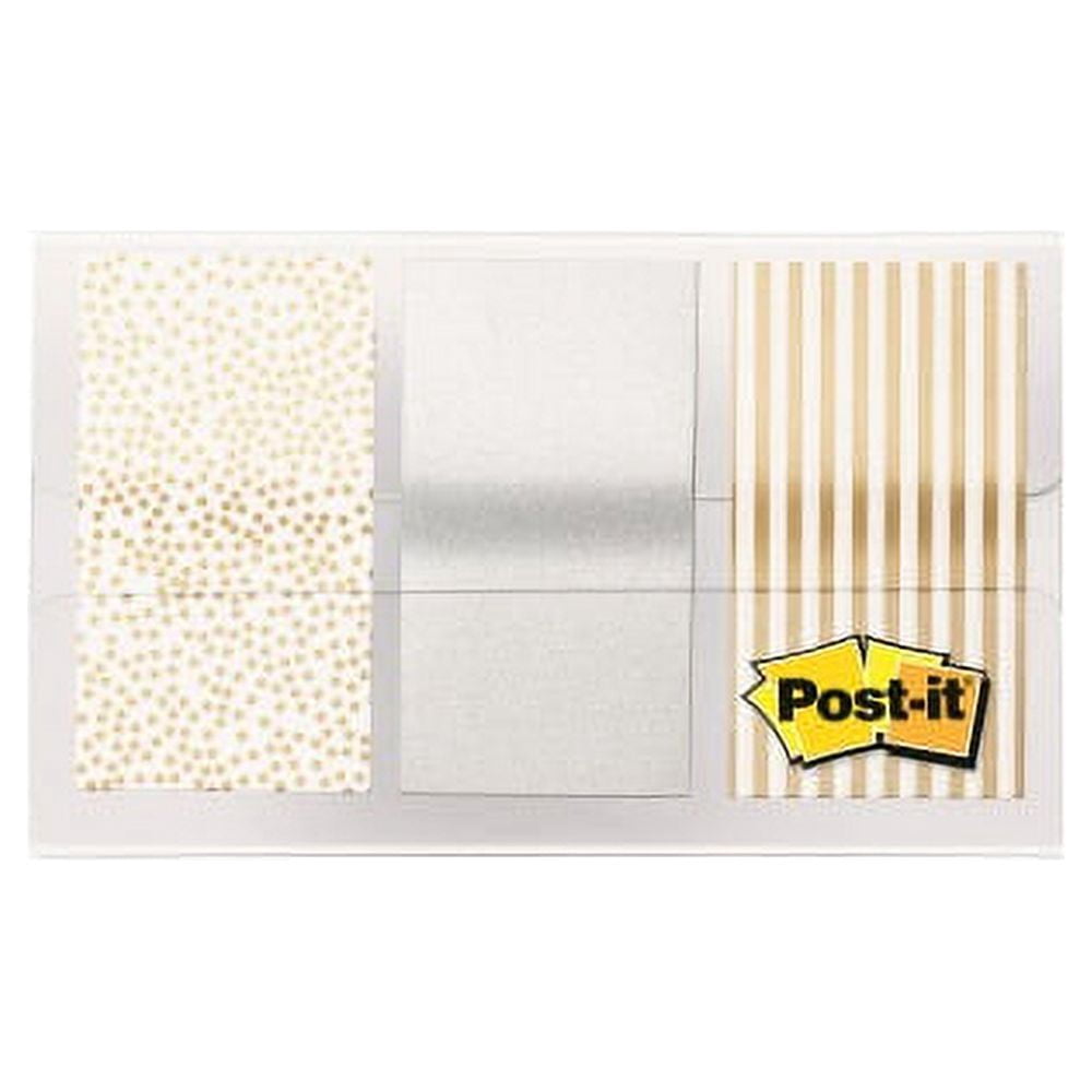 Movable Writable Post-it® Metallic Color Flags - 60 x Assorted Metallic - 30 Sheets per ...