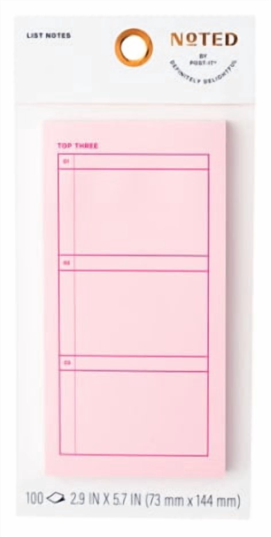 Post-it® Noted List Notes NTD11-36-1, 2.9 in x 5.7in (73.6 mm x 144.7 mm)