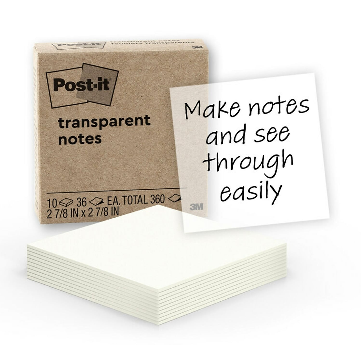 Post-it Notes 2.8" x 2.8" Assorted Collection 30 Sheet/Pad 10 Pads/Pack (600-TRSPT-10P)