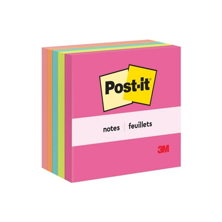 Post-it Notes, 3 in x 3 in, Poptomistic Collection, 5 Pads