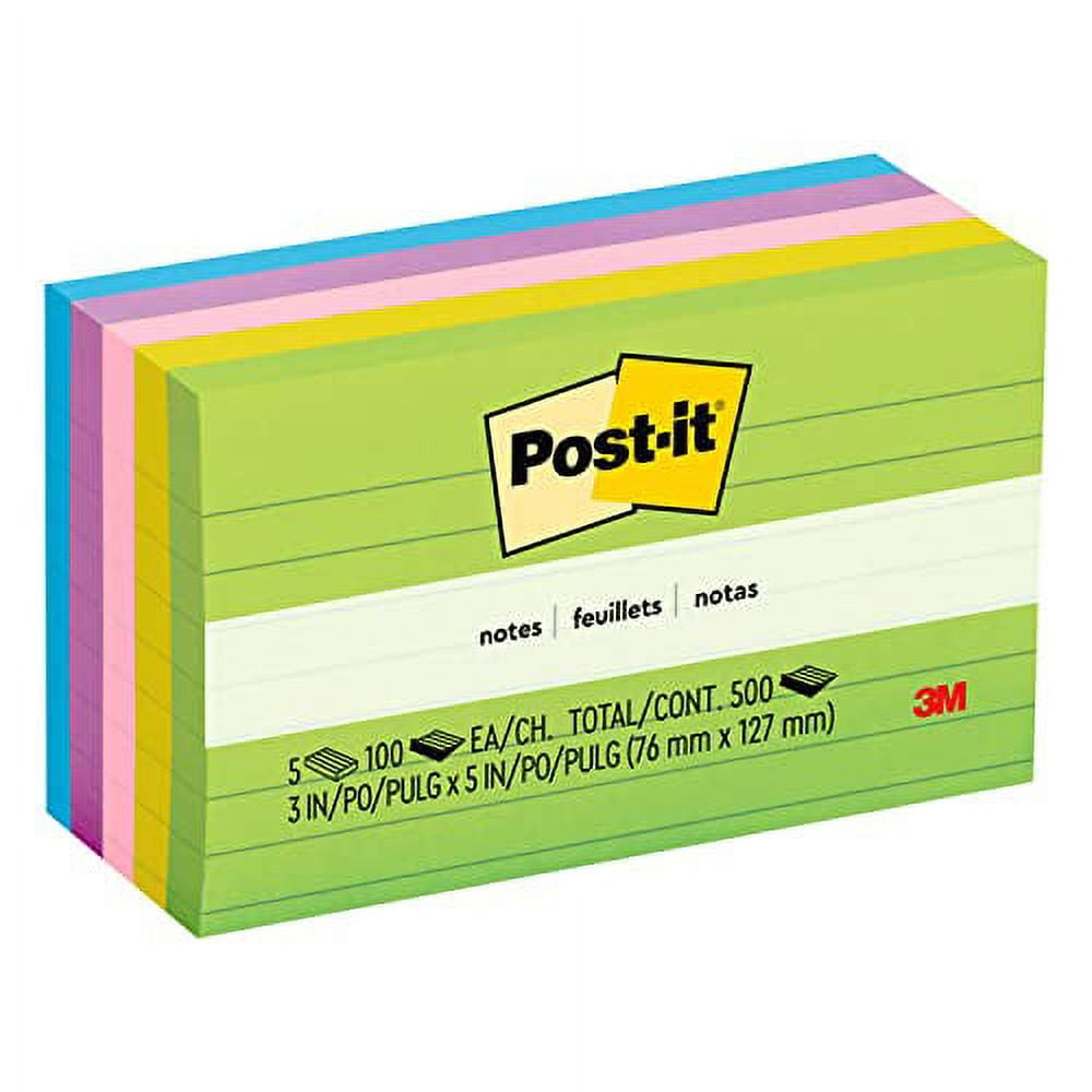 Postit Notes, 3x5 in, 5 Pads, America's 1 Favorite Sticky Notes