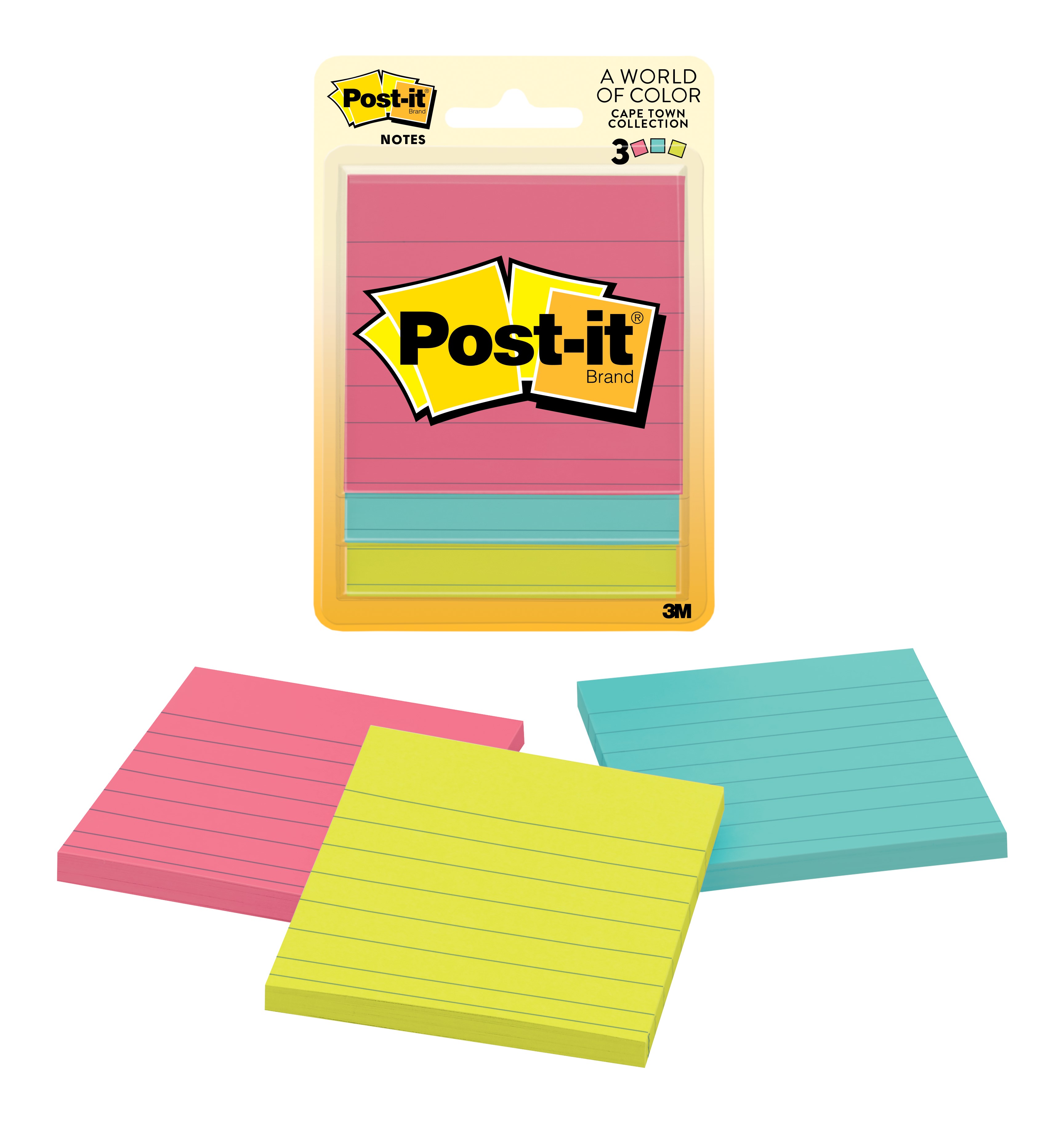 Post-it Notes, 6301-17, 3 in x 3 in (76 mm x 76 mm), 3 pack of 50 sheets