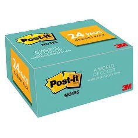 Post-it Notes 653-24APVAD, 1 3/8 in x 1 7/8 in (34,9 mm x 47,6 mm)