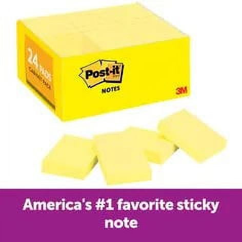 Post-it Notes 653-24VAD, 1 3/8 in x 1 7/8 in (34.9 mm x 47.6 mm)