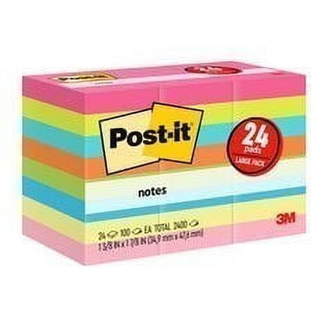 Post-it Notes 653-Club-07, 1-3/8 in x 1-7/8 in (34,9 mm x 47,6 mm)Jaipur/Capetown colors