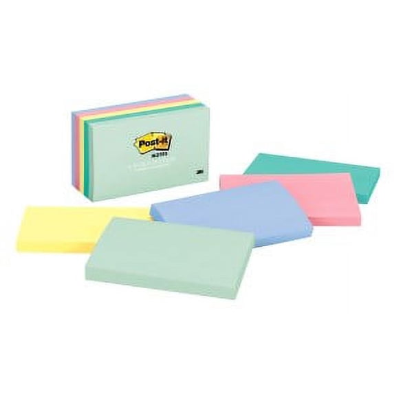 Post-it Notes 655-AST, 3 in x 5 in (76 mm x 127 mm), Marseille colors