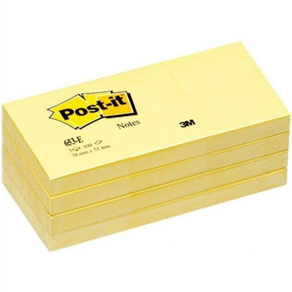 Post-it® Notes Original Notepads - 1.50" x 2" - Removable - 24 / Bundle | Bundle of 2 Bundles