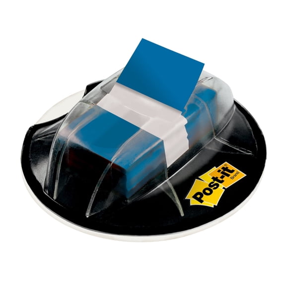 Post-it Page Flags in Desk Grip Dispenser, 1 in. x 1 3/4 in., Blue, 200/Dispenser
