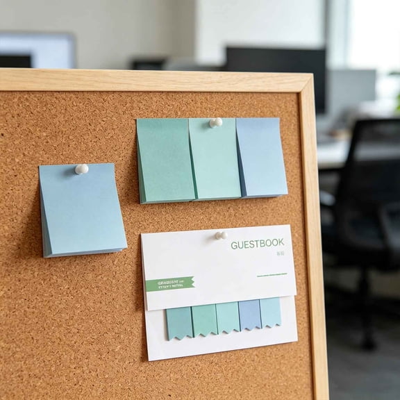 Post-it Page Markers, Spring Tone Tabs, Fresh Green Gradient Page Markers, Cute Self Adhesive Note Stickers, Lightweight Study Accessories for Office Daily Note Classification Decoration
