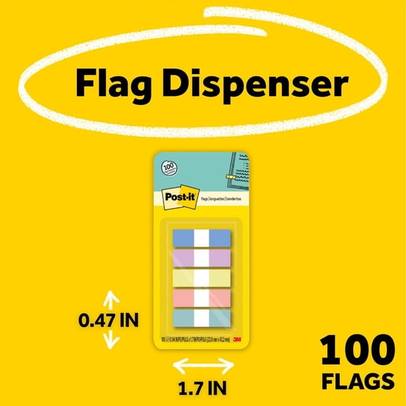 Post-it Pastel Adhesive Sticky Flags 100ct