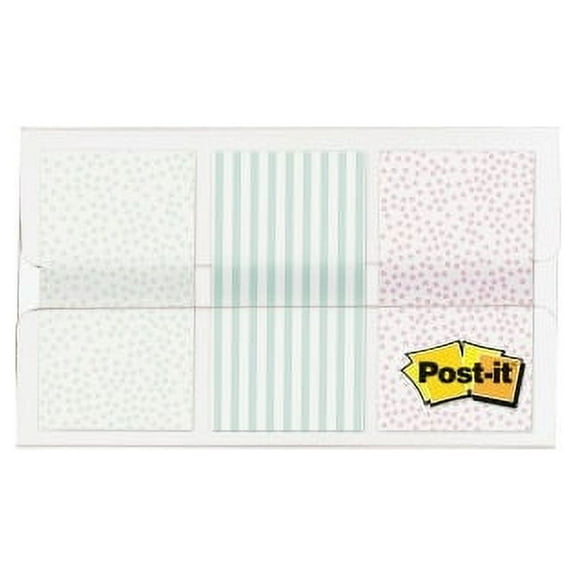 Post-it Pastel Color Flags in On-the-Go Dispenser 60 x Assorted Pastel - 1" x 1.75" - 30 Sheets per Pad - Assorted Pastel - Self-adhesive, Sticky, Removable, Writable - 60 / Pack