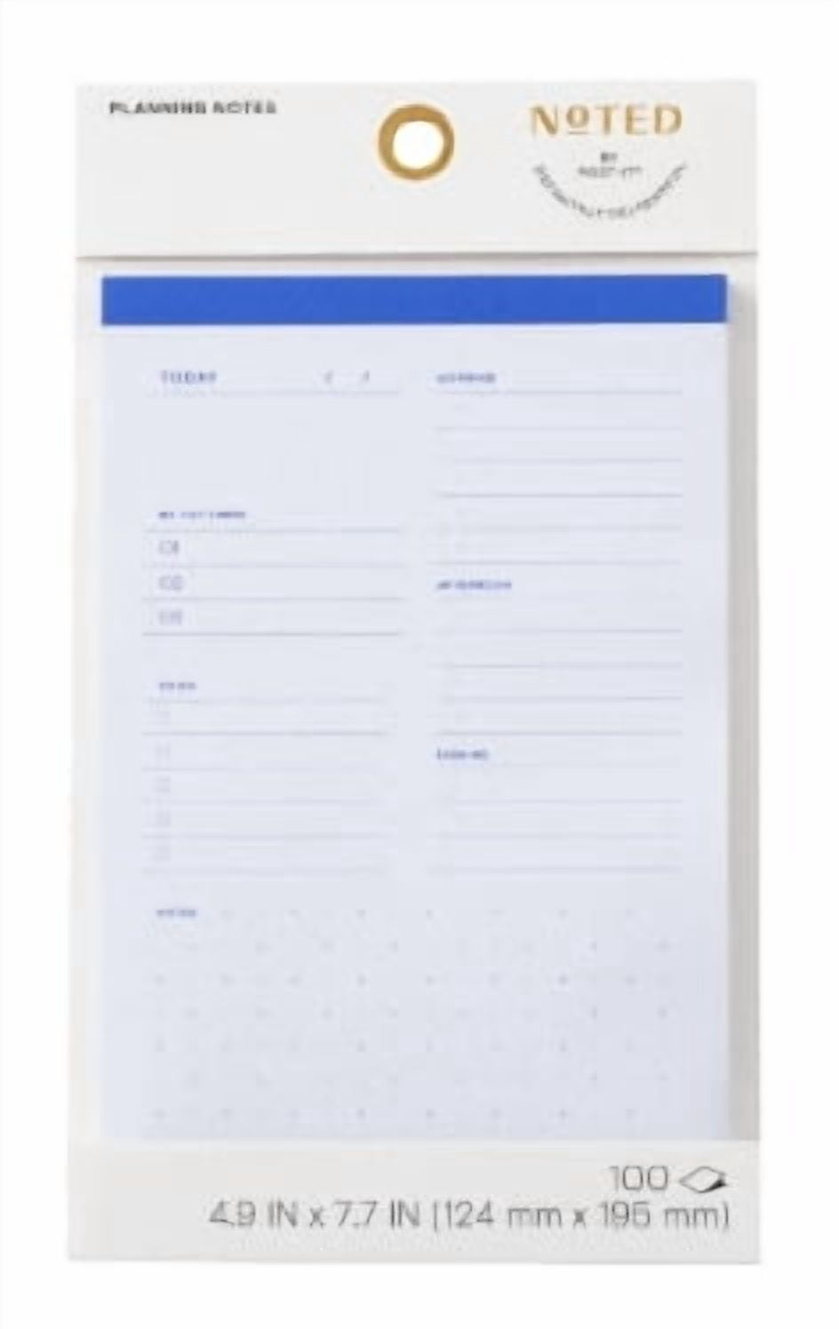 Post-it® Planning Notes NTDE-58-1, 4.9 in x 7.7 in (124 mm x 195 mm)