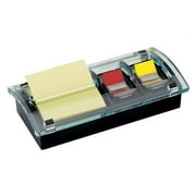 Post-it Pop-up Notes and Assorted Flags Dispenser, Black