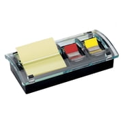 Post-it Pop-up Notes and Assorted Flags Dispenser, Black