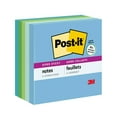 thumbnail image 1 of Post-it® Recycled Super Sticky Notes, 3 in x 3 in, Oasis Collection, 5 Pads/Pack, 90 Sheets/Pad, 1 of 13