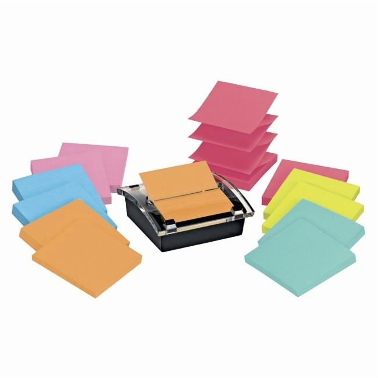 -Post-it SSMVP-12 Sticky Note Pop-Up Super Sticky Note Dispenser Value Pack With Notes - Assorted Colors - Pack Of 12
