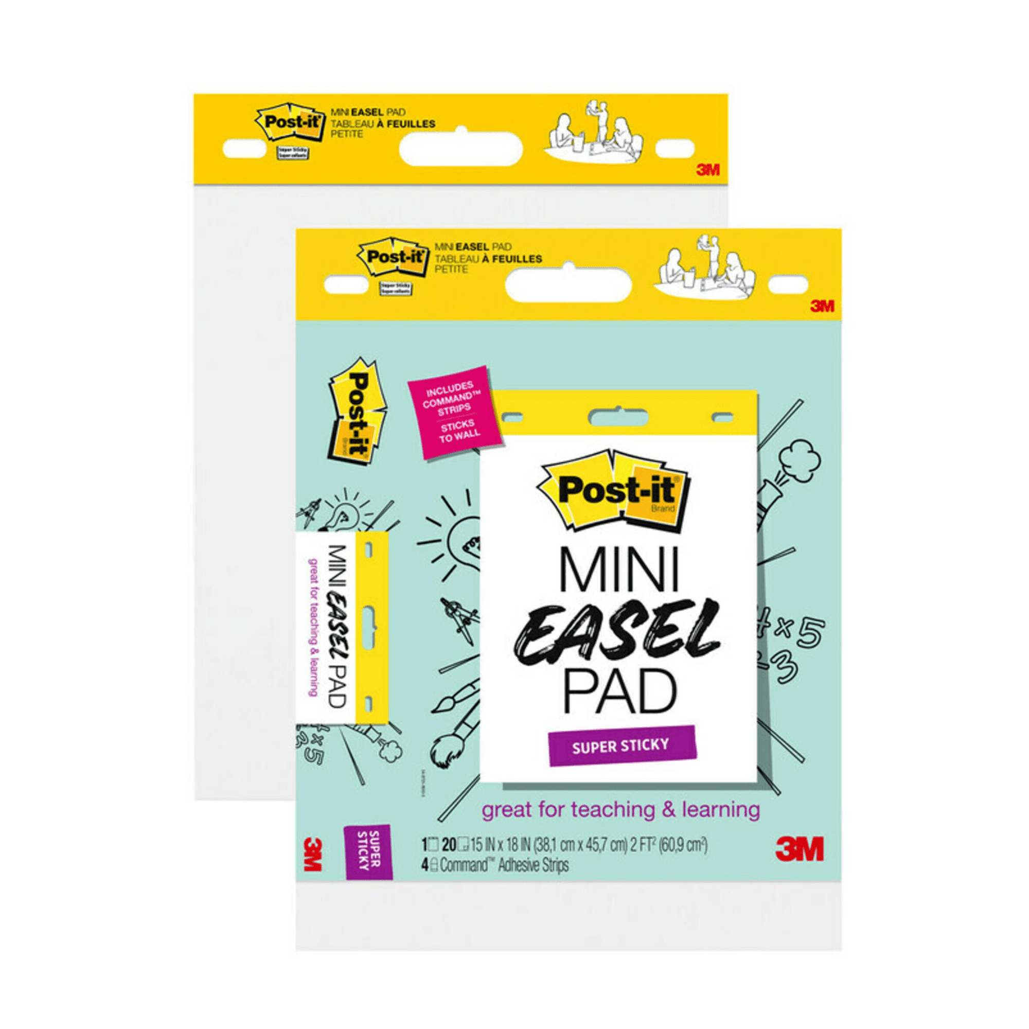 Post-it Self-Stick Easel Pad, 15" x 18", 2/Pack (577SS-2PK-S)