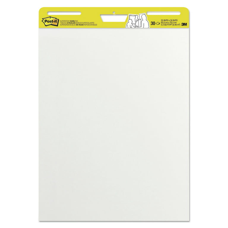 Post-it 25 x 30 White Self-Stick Easel Pad - 2 Pads