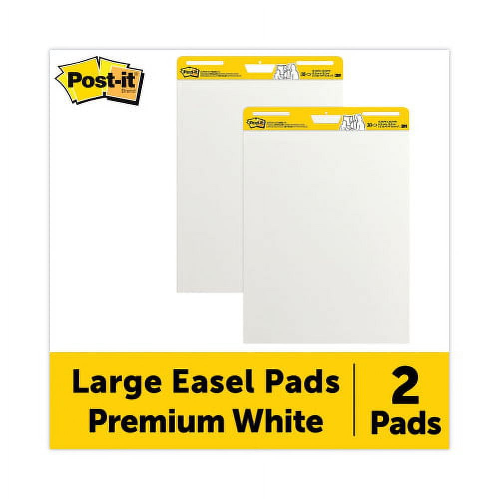 White Self-Adhesive Repositionable Flip Chart Pad, 25 x 30 Inches