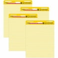 Postit SelfStick Easel Pads, 25" x 30", Yellow Ruled, 30Sheets/Pad