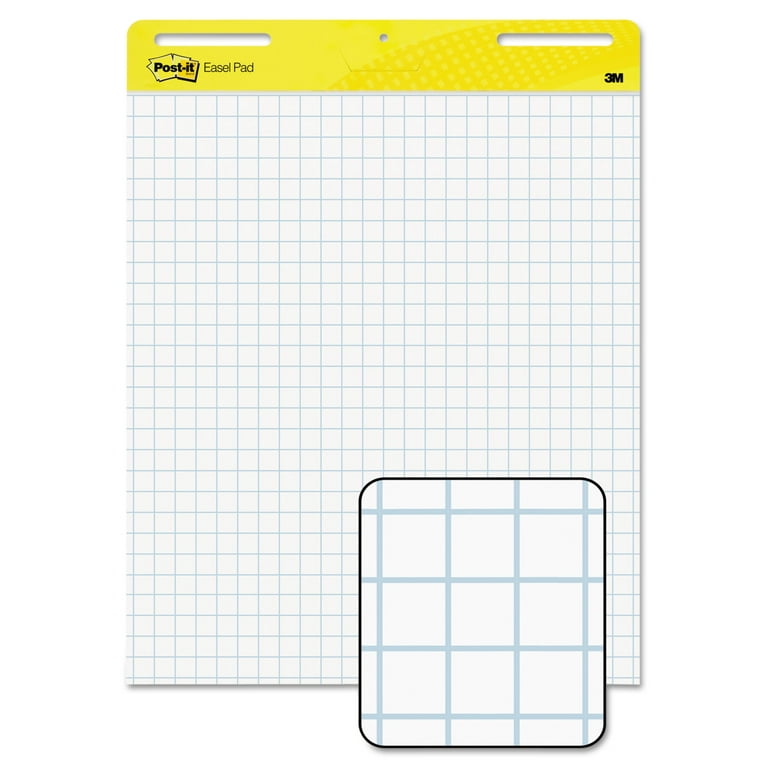 Basics Sticky Easel Rectangular Pad, 25 x 30-inch, 4-Pack, White