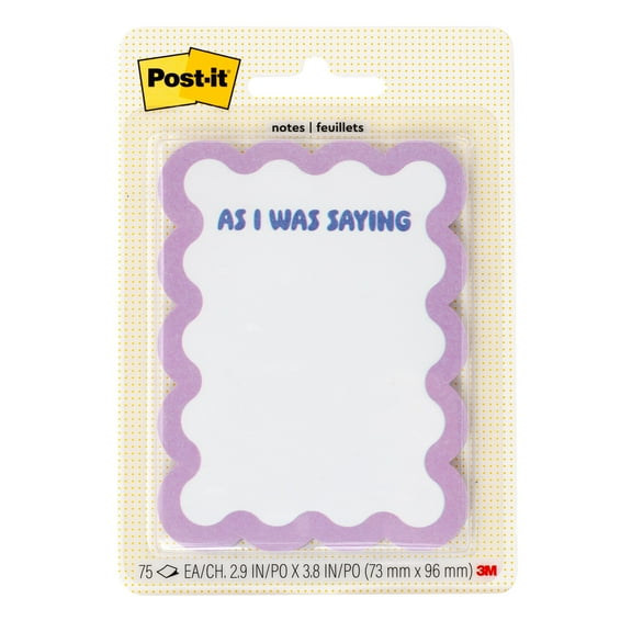 Post-it Mini List Notes, 2.9 in x 3.8 in, Purple-Blue, 1 Pad