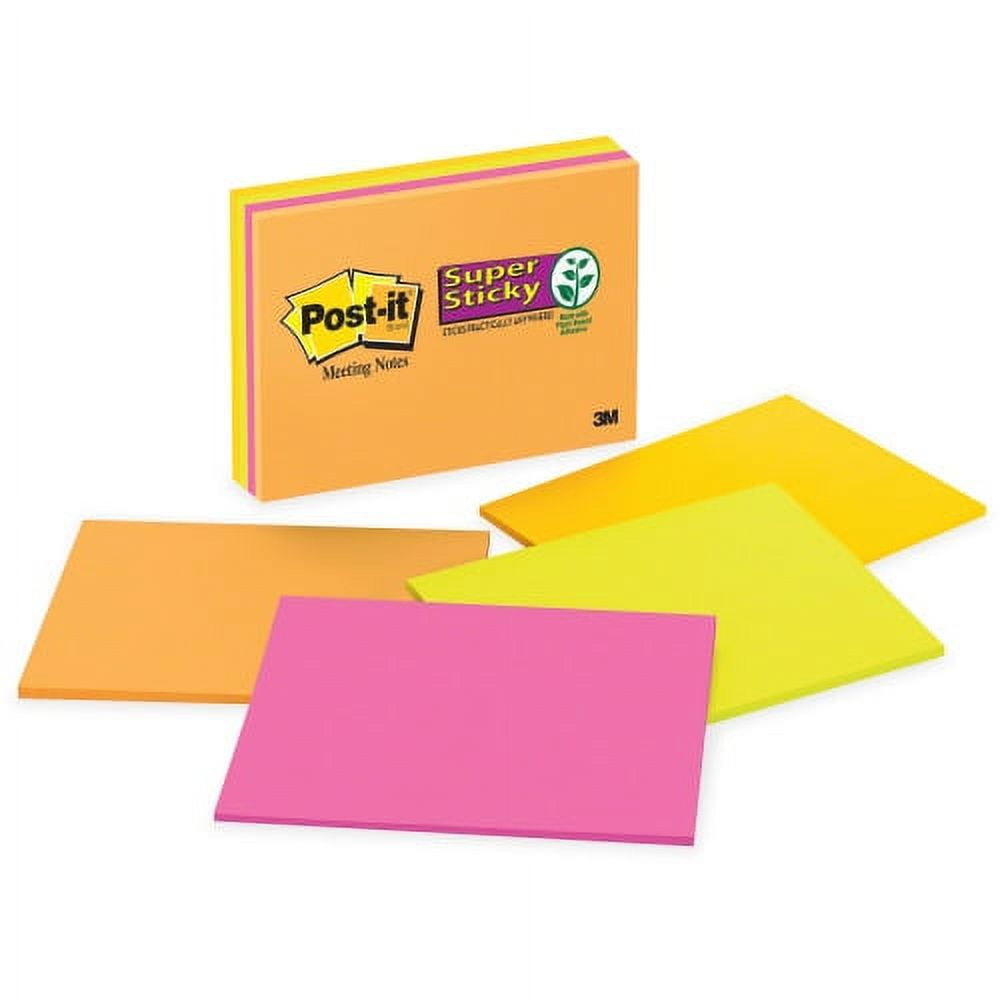 3M 3321-SSAU Super Sticky Post-It Notes 45 Sheets Pad Rio De Janeiro Colors  3 Pads: Sticky Notes & Flags (021200533778-2)
