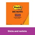 thumbnail image 1 of Post-it Super Sticky Big Notes, 11 in x 11 in, Neon Orange, 1 of 10