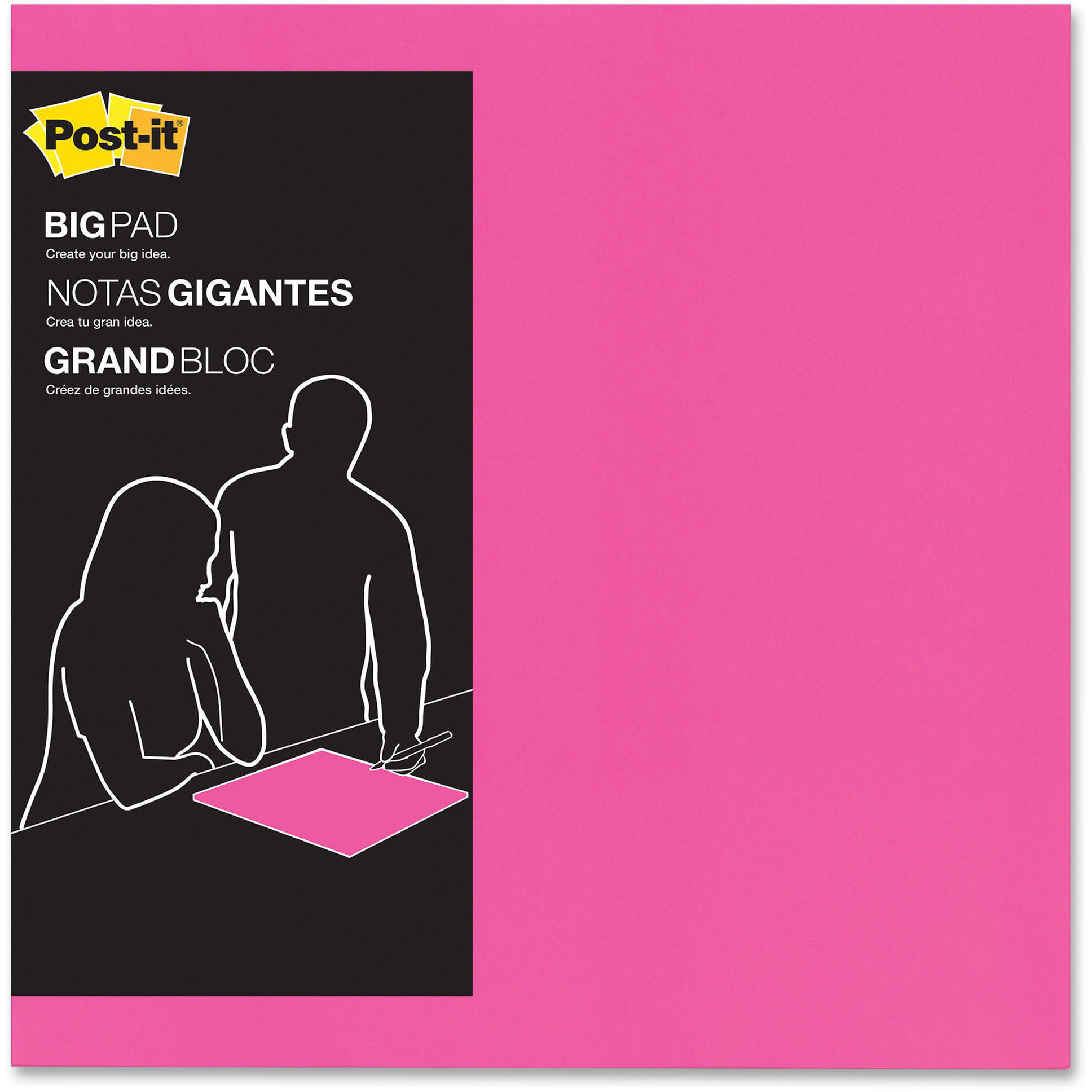 Post-it Super Sticky Big Notes, 15 x 15, Fuschia, 30 / Pad (Quantity)