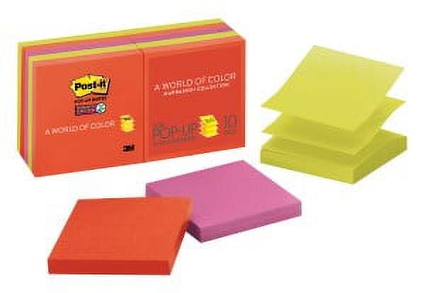 Post-it Super Sticky Dispenser Pop-up Notes R330-10SSAN, 3 in x 3 in (76 mm x 76 mm)