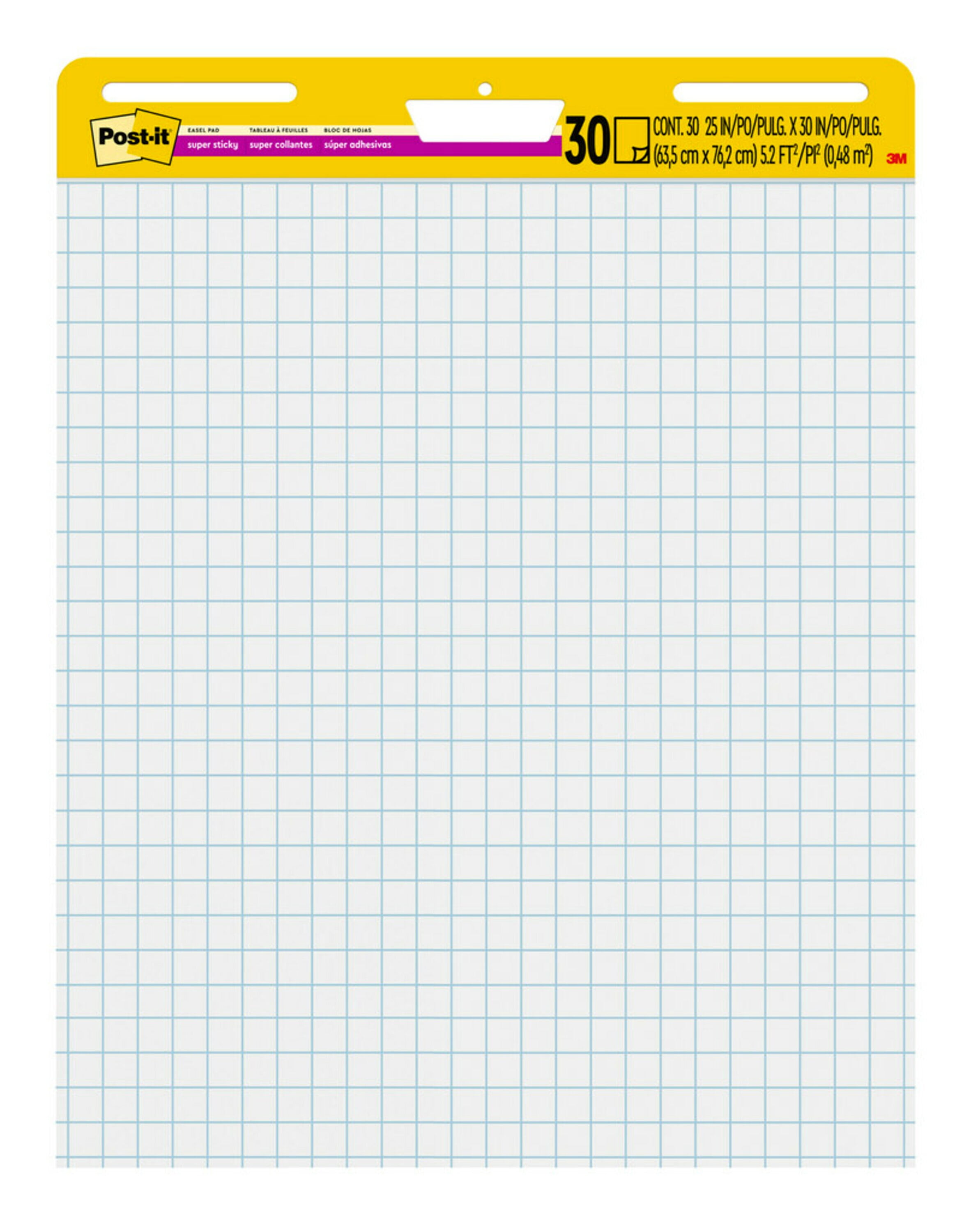 Post-it Super Sticky Easel Pad – 25”x30”, 30 Sheets Per Pad, 4 Packs – Sticks Longer, Great For Teachers & Teams