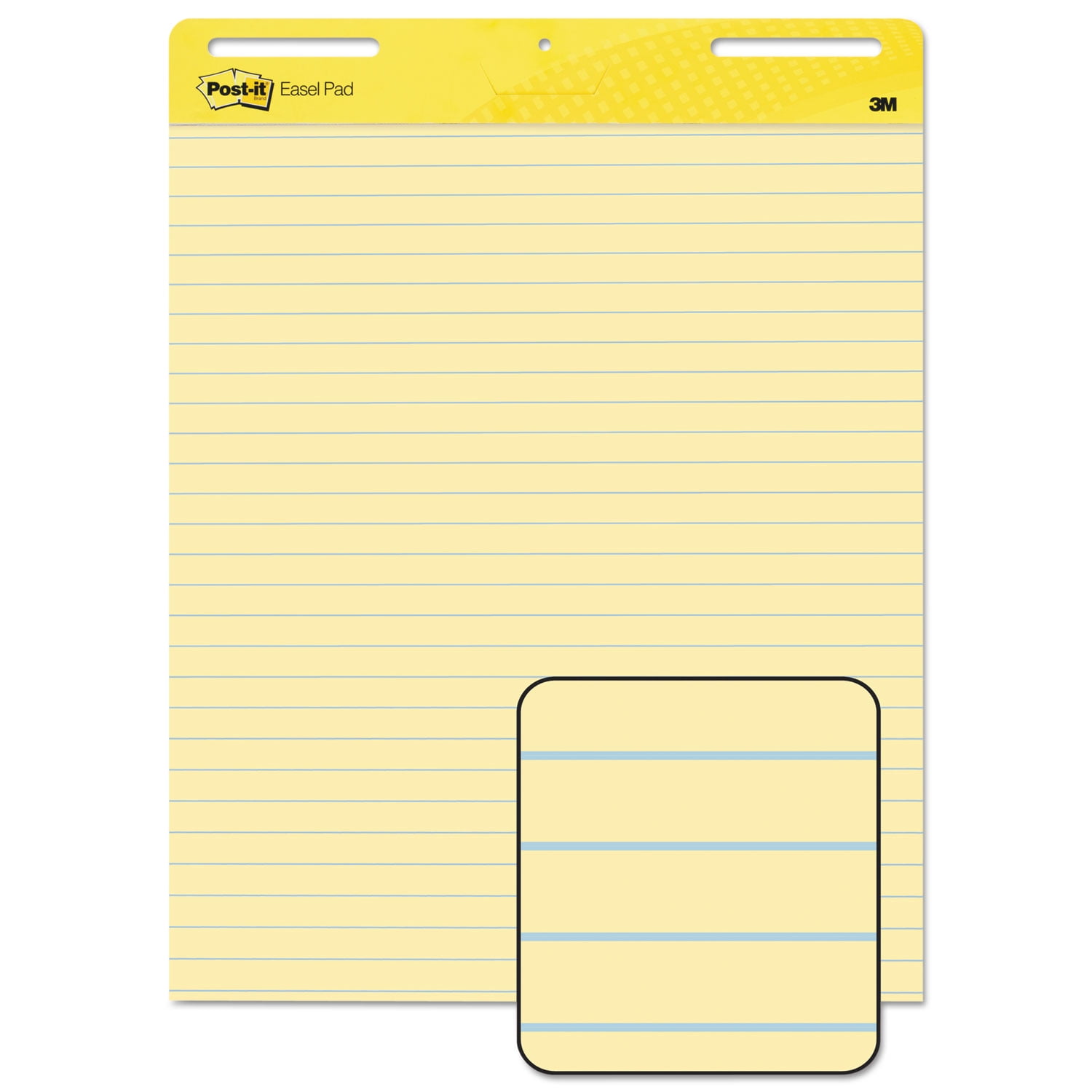 Post-it Self Stick Easel Pads Ruled 25 x 30 Yellow 2 30 Sheet Pads/Carton 561