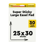 Post-it Super Sticky Easel Pad, White, 25 in. x 30 in., 1 Pad