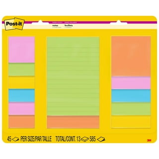 Post-it Super Sticky Notes, Lined, 4 x 6, Assorted Greens and Blues, 3  Pads